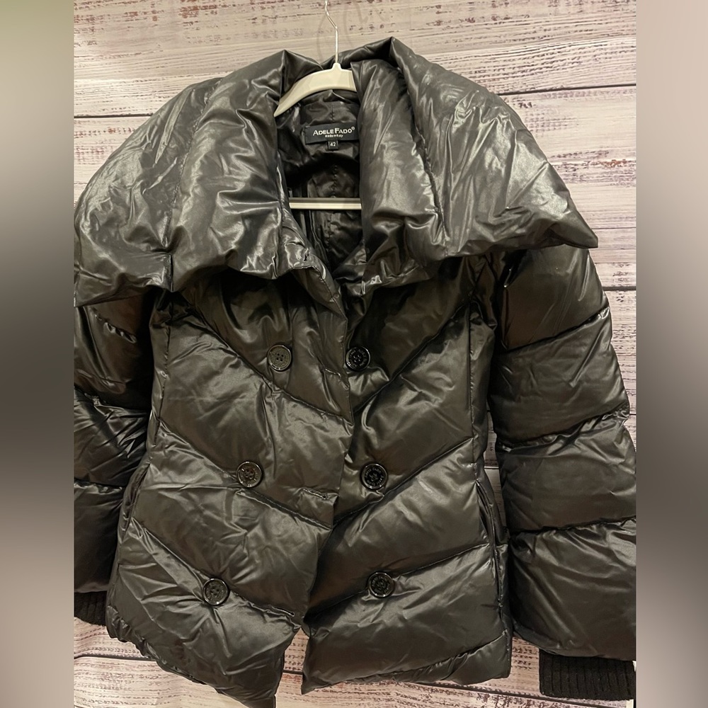 Adele Fado, Italian made, black puffer jacket